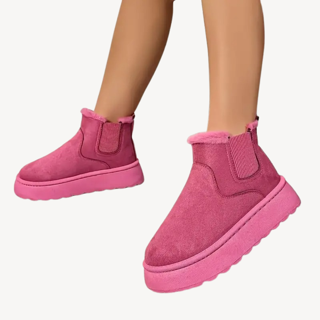 Comfortable Faux Fur Ankle Boots for Women
