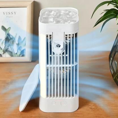 Portable USB Misting Fan with 3-Speed Airflow & Night Light