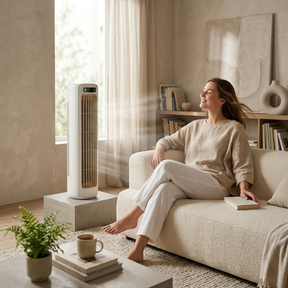 Portable Oscillating Tabletop Personal Fan - USB Rechargeable