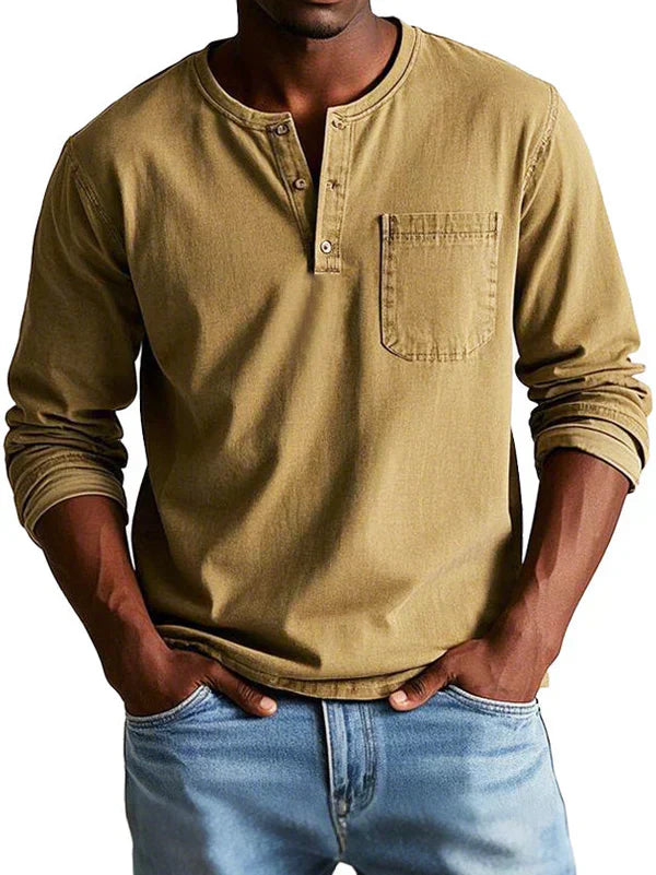Porter | Relaxed Fit Long Sleeve Henley Shirt