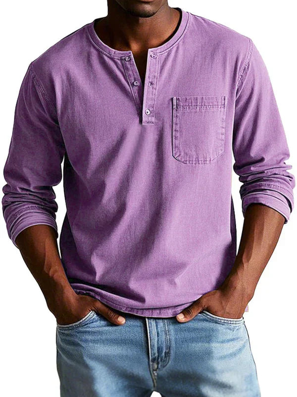 Porter | Relaxed Fit Long Sleeve Henley Shirt