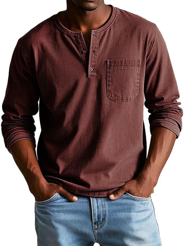 Porter | Relaxed Fit Long Sleeve Henley Shirt