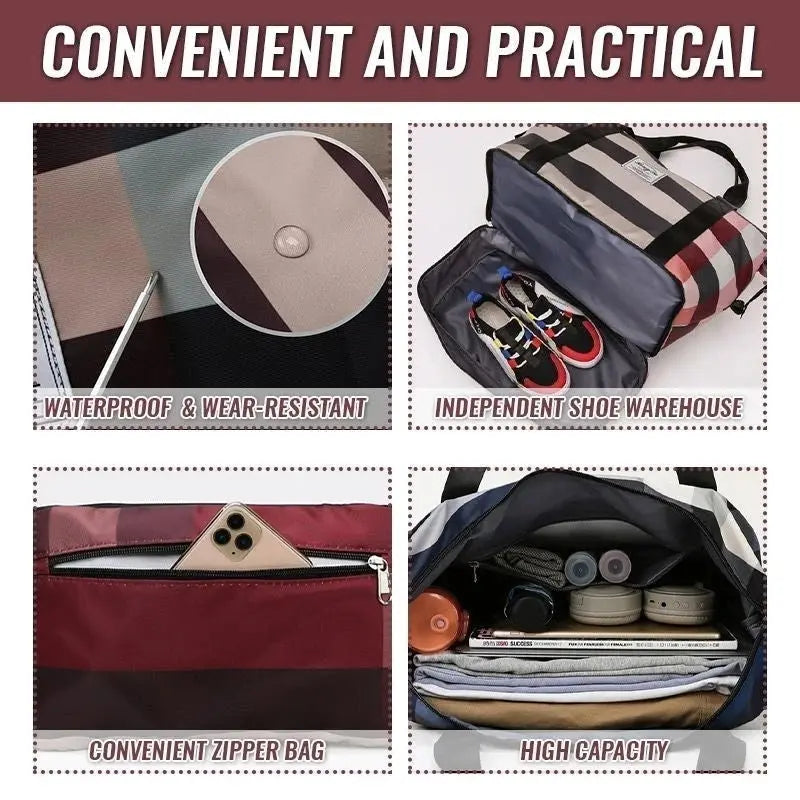 Compact Folding Travel Bag - Lightweight & Water Resistant