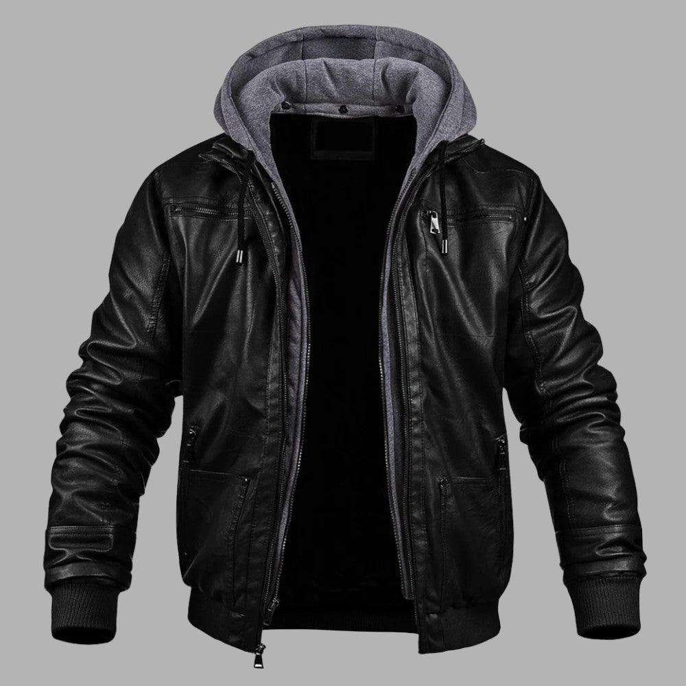Luxury Fleece Lined Leather Coat