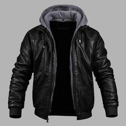 Luxury Fleece Lined Leather Coat