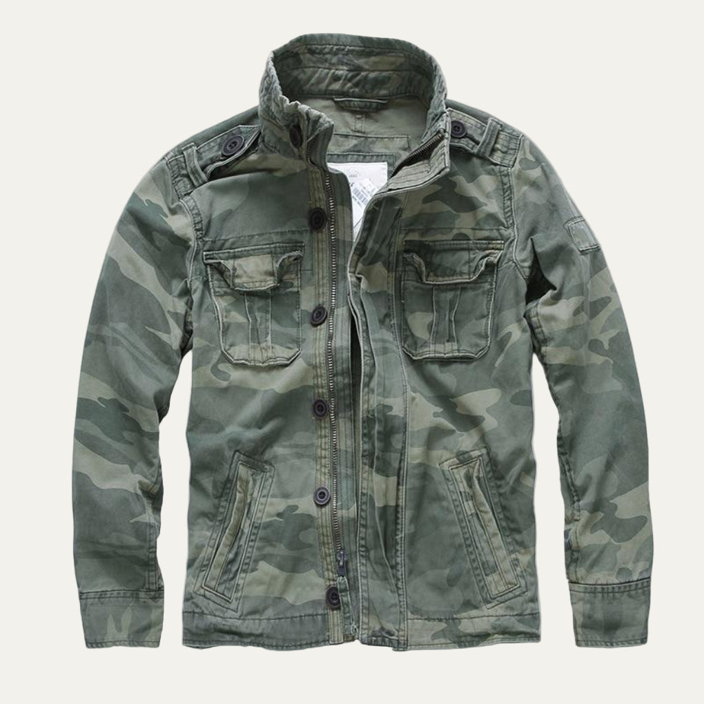 Men's Heavy Duty Distressed Jean Jacket - OutfitLondon