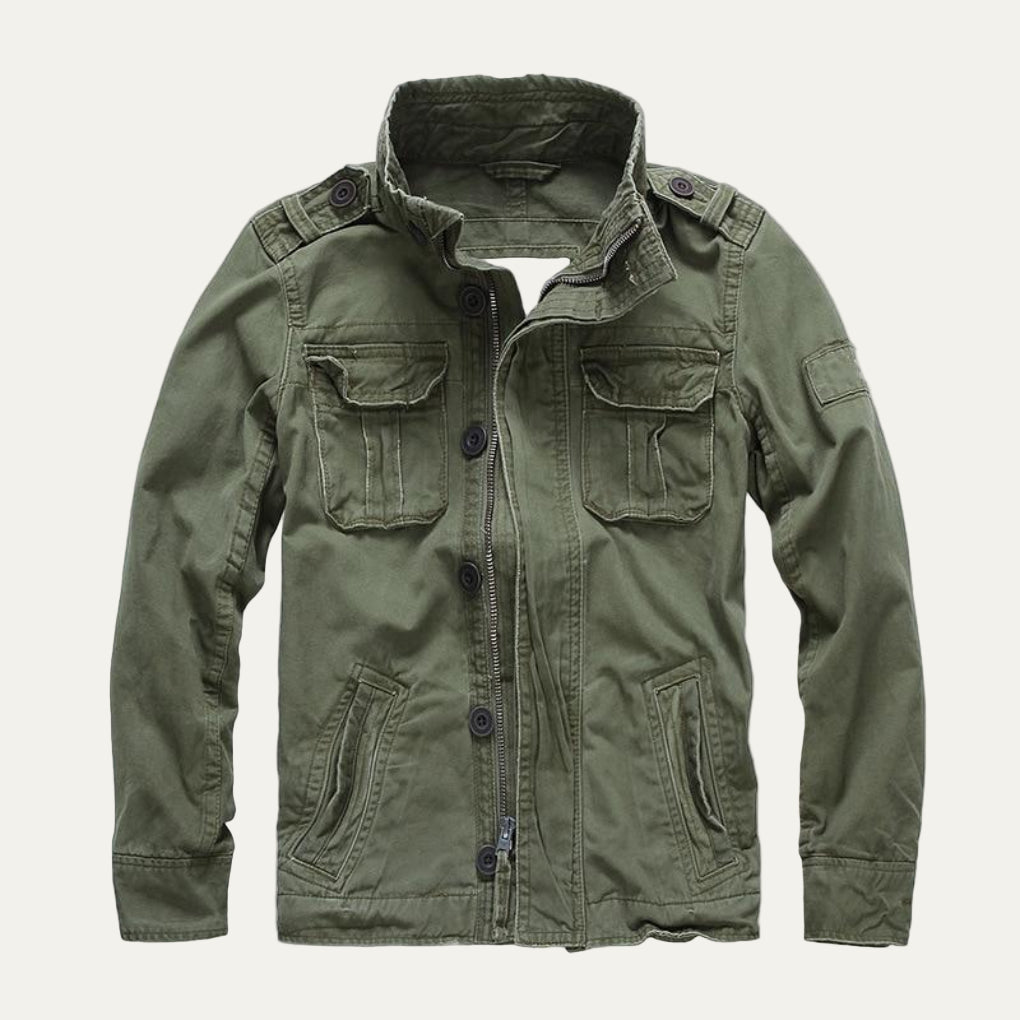 Men's Heavy Duty Distressed Jean Jacket