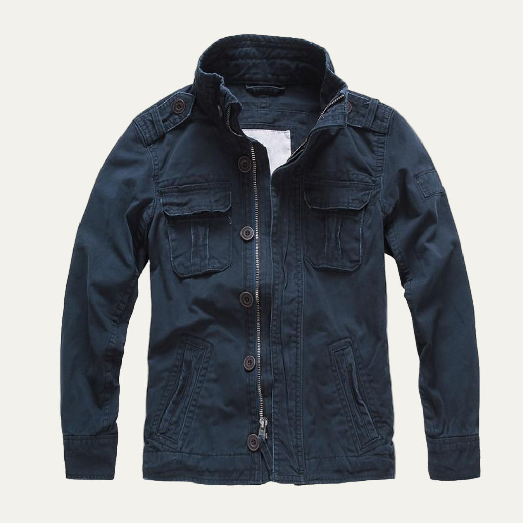Men's Heavy Duty Distressed Jean Jacket