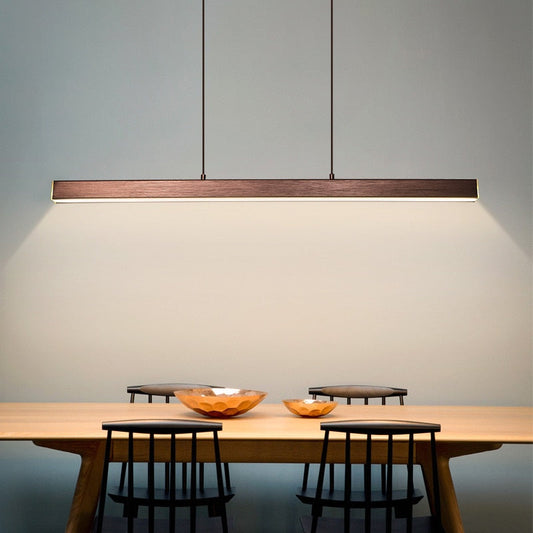 Sleek Contemporary LED Hanging Light In Black Or Brown - OutfitLondon