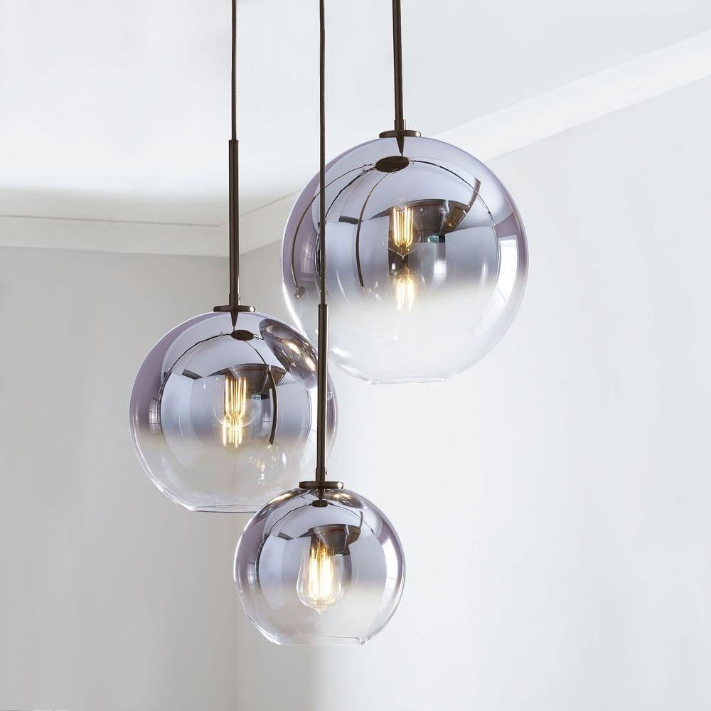 Elegant Amber Pendant Light in Glass and Metal - OutfitLondon