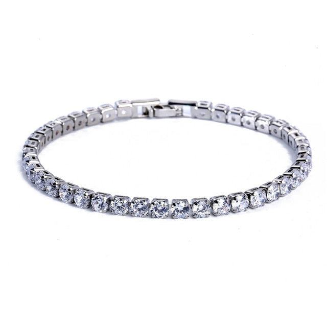 Sparkling Silver Tennis Bracelet With Dazzling Cubic Zirconia - OutfitLondon