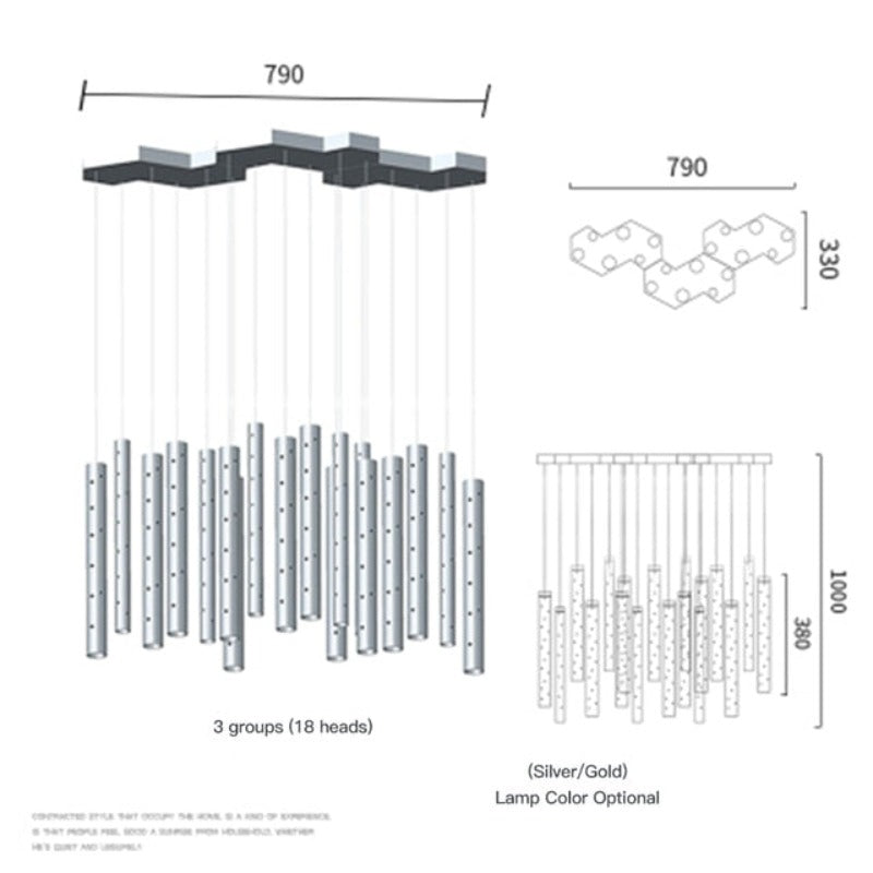 Luxurious Drop Crystal Ceiling Lamp