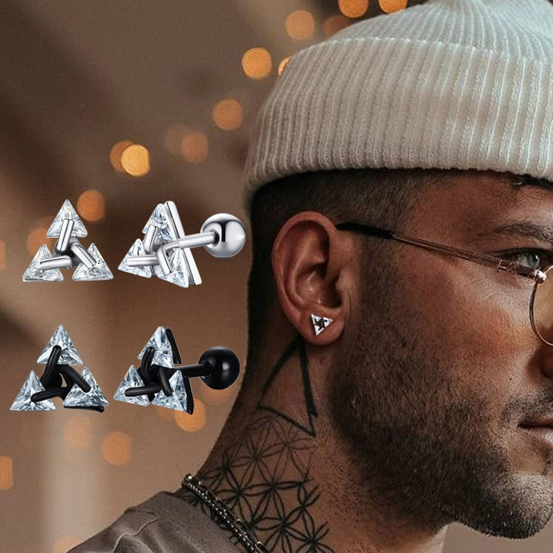 Minimalist Chic Triangle Hanging Earrings - OutfitLondon