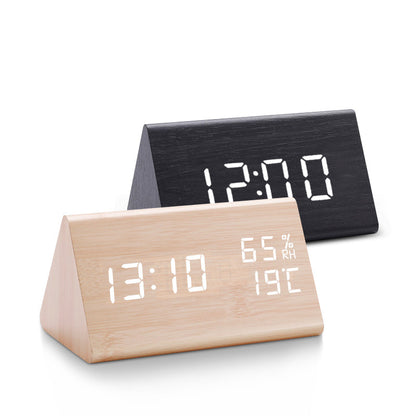 Compact LED Clock Radio with Temperature Display