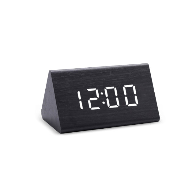 Compact LED Clock Radio with Temperature Display