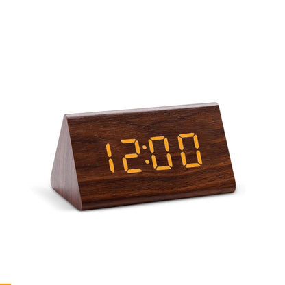 Compact LED Clock Radio with Temperature Display