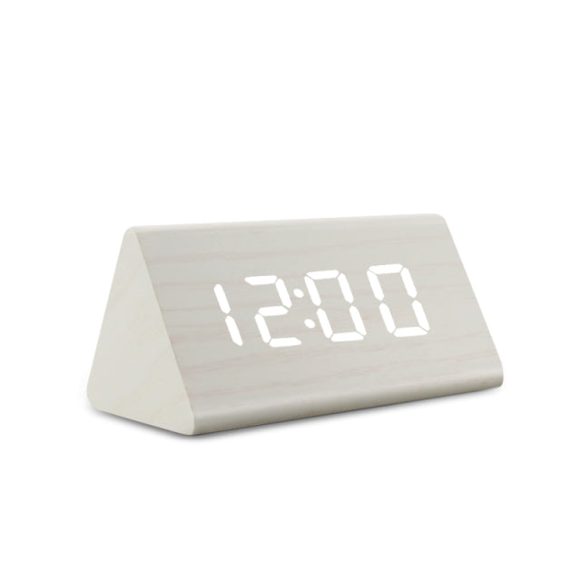 Compact LED Clock Radio with Temperature Display
