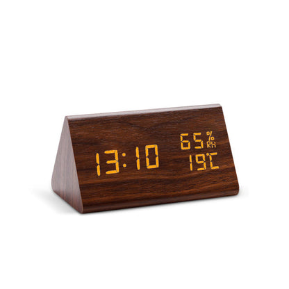 Compact LED Clock Radio with Temperature Display