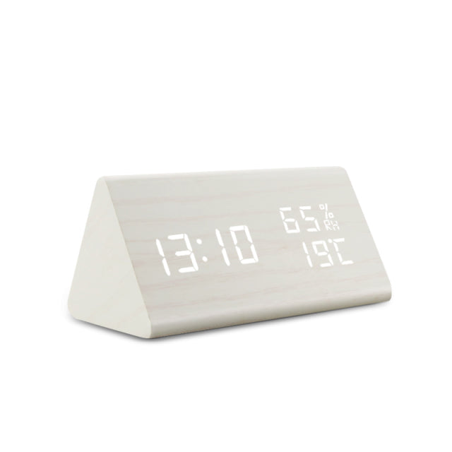 Compact LED Clock Radio with Temperature Display