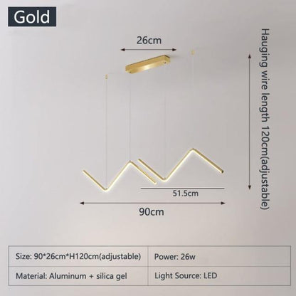 Sleek Geometric Pendant LED Lamp