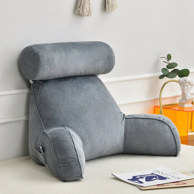 Comfortable Bedrest Pillow with Supportive Arms - OutfitLondon