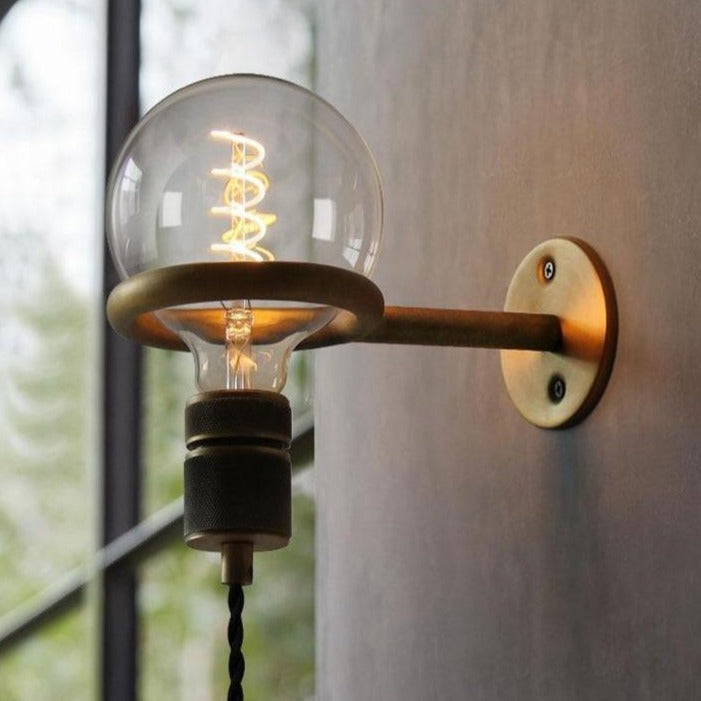Vintage Iron Plug-In Sconce Lamp