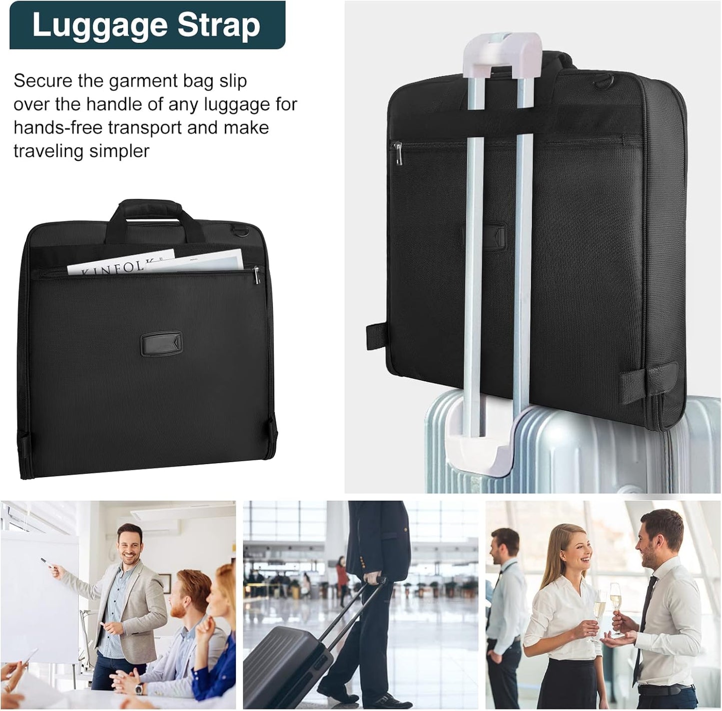 Compact Travel Clothing Bag with Strap and Waterproof Cover