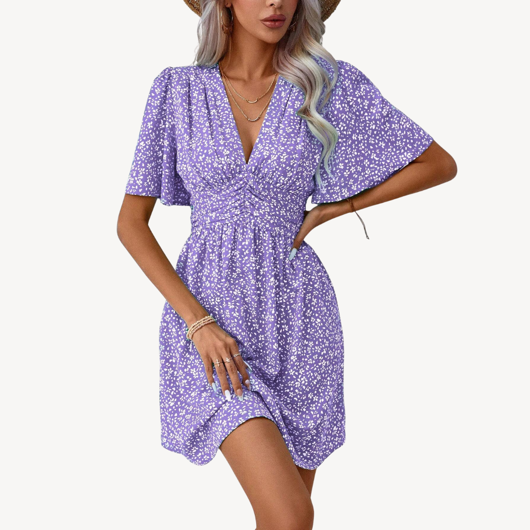 Ladies' Sleeveless Floral Sundress Comfortable Summer Wear