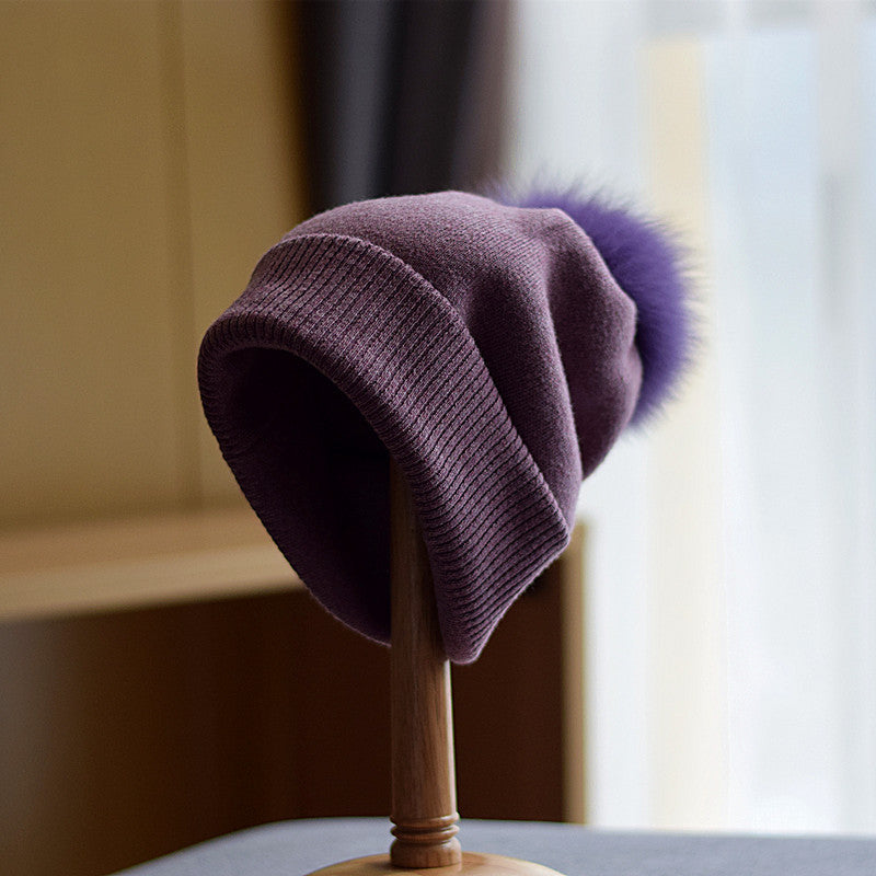 Soft Knit Pom Beanie | Fitted Winter Hat
