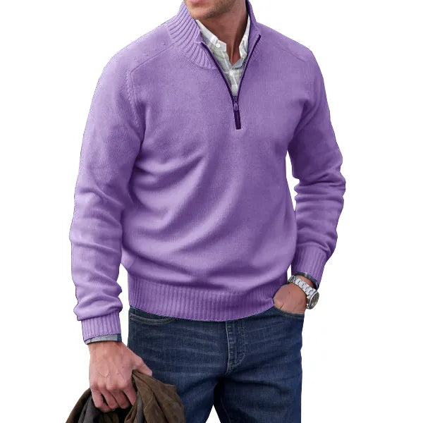 Men's Casual Quarter Zip Sweater