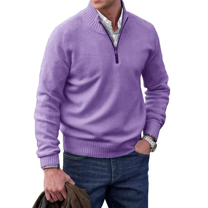 Men's Casual Quarter Zip Sweater