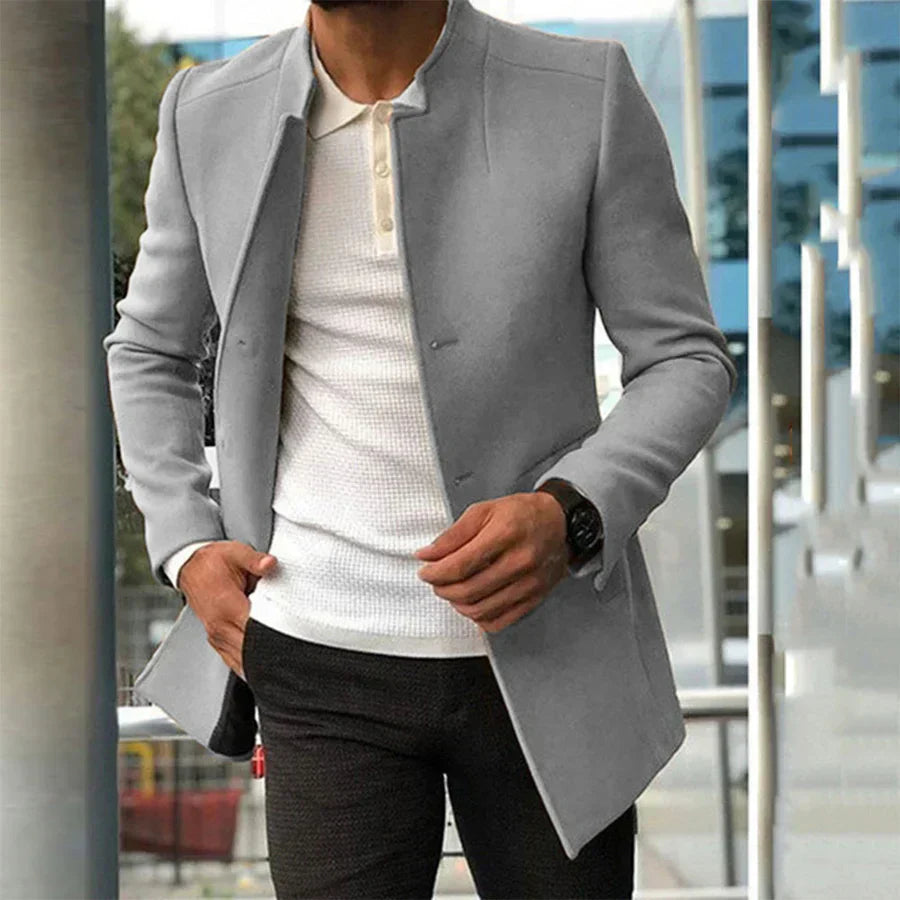 Men's Stylish Classic Overcoat - OutfitLondon