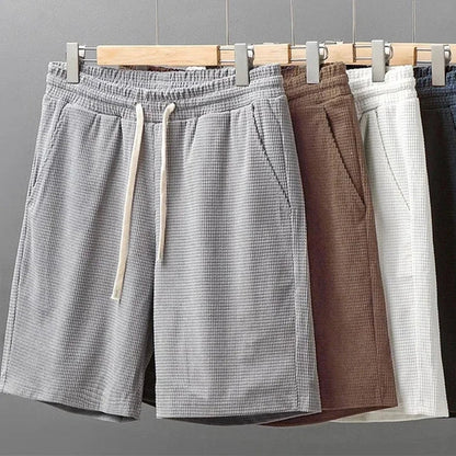 Comfy Waffle Knit Casual Shorts - OutfitLondon