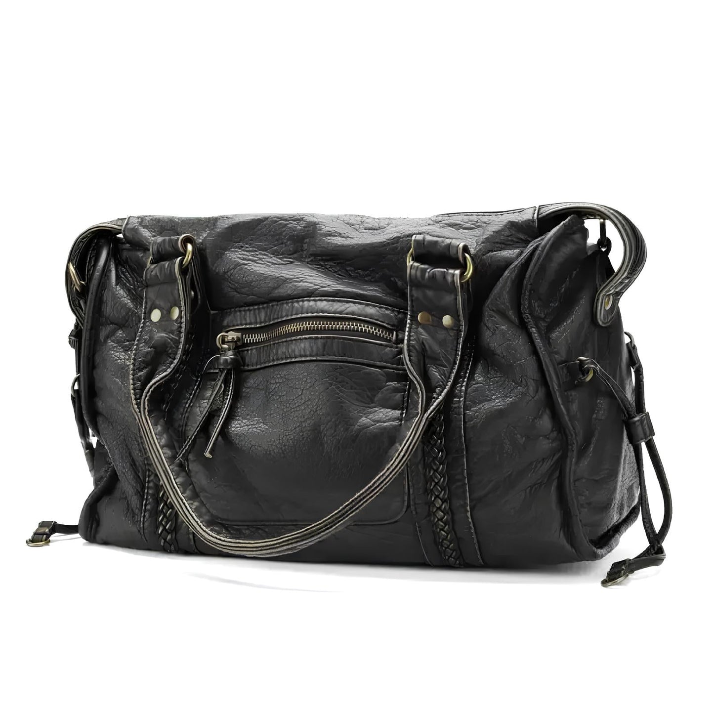 Durable Leather School Backpack with Strong Strap - OutfitLondon