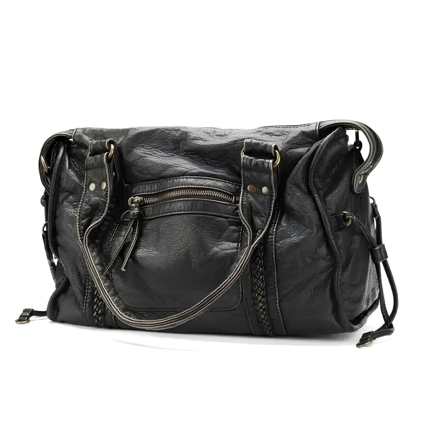 Durable Leather School Backpack with Strong Strap - OutfitLondon