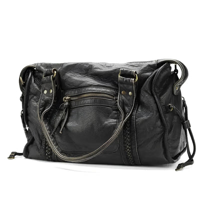 Durable Leather School Backpack with Strong Strap - OutfitLondon