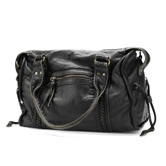 Durable Leather School Backpack with Strong Strap - OutfitLondon