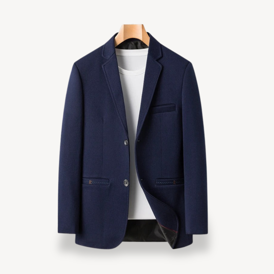 Relaxed Fit Men's Single Button Blazer