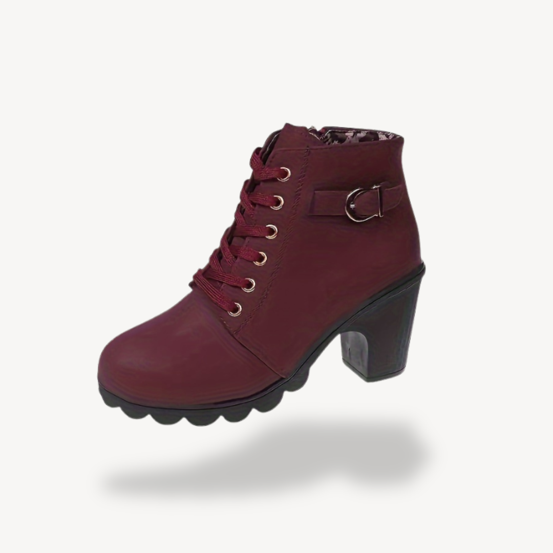 Comfortable Ankle High Heel Boots