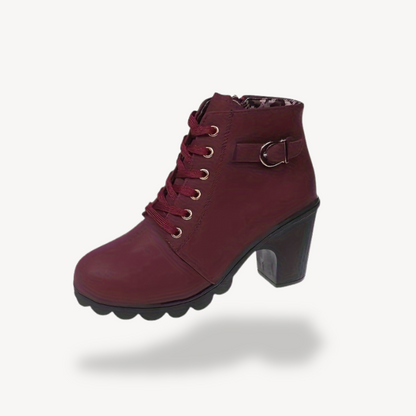 Comfortable Ankle High Heel Boots