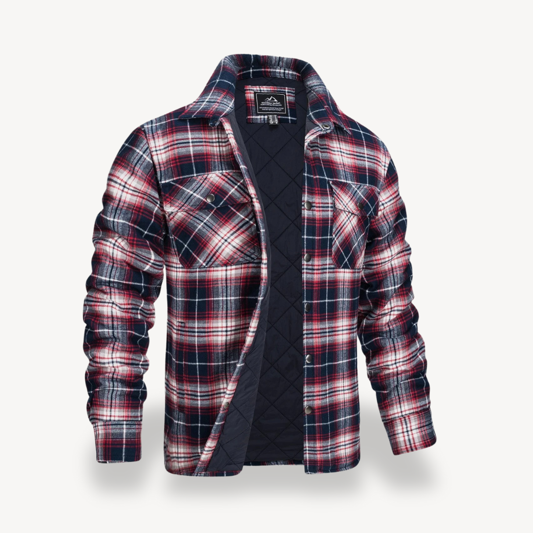 Warm Checked Flannel Coats for Men