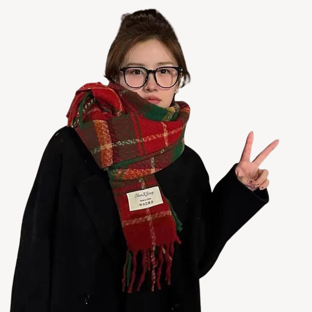Classic Checked Wool Scarf