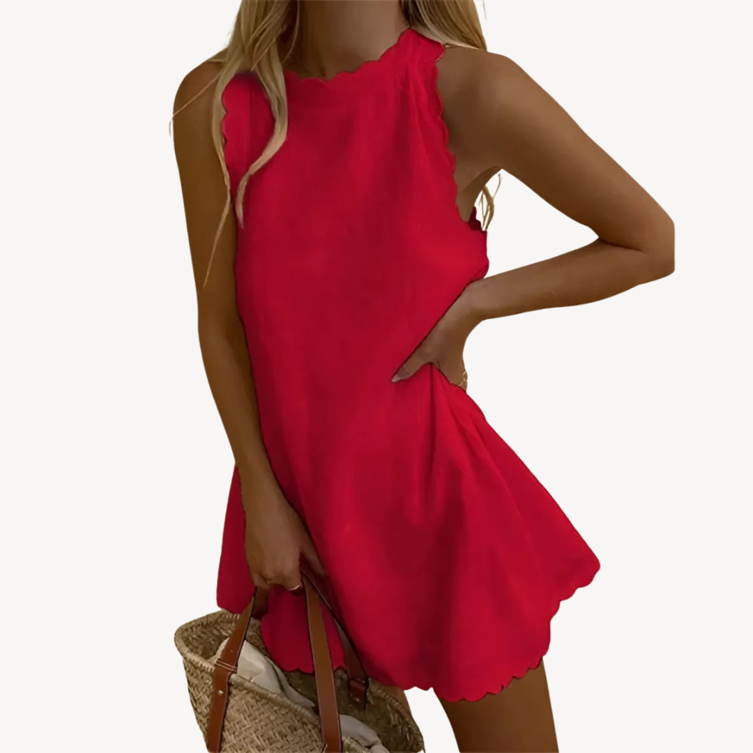 Women's Floral Short Sleeve Mini Dress - OutfitLondon