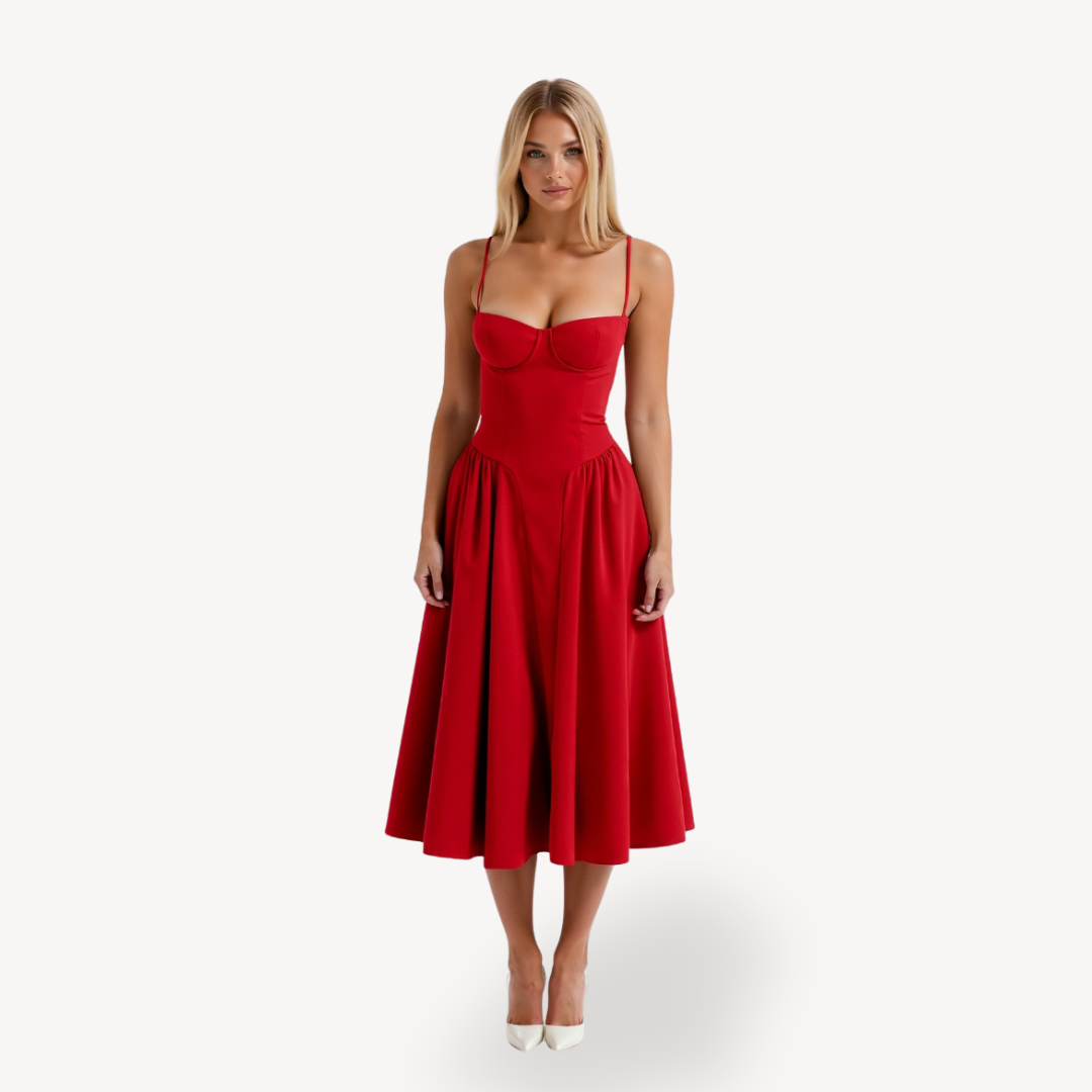 Sleeveless Mid Length Party Dress