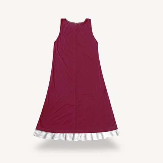 Feminine Lace Trim Summer Dress - OutfitLondon