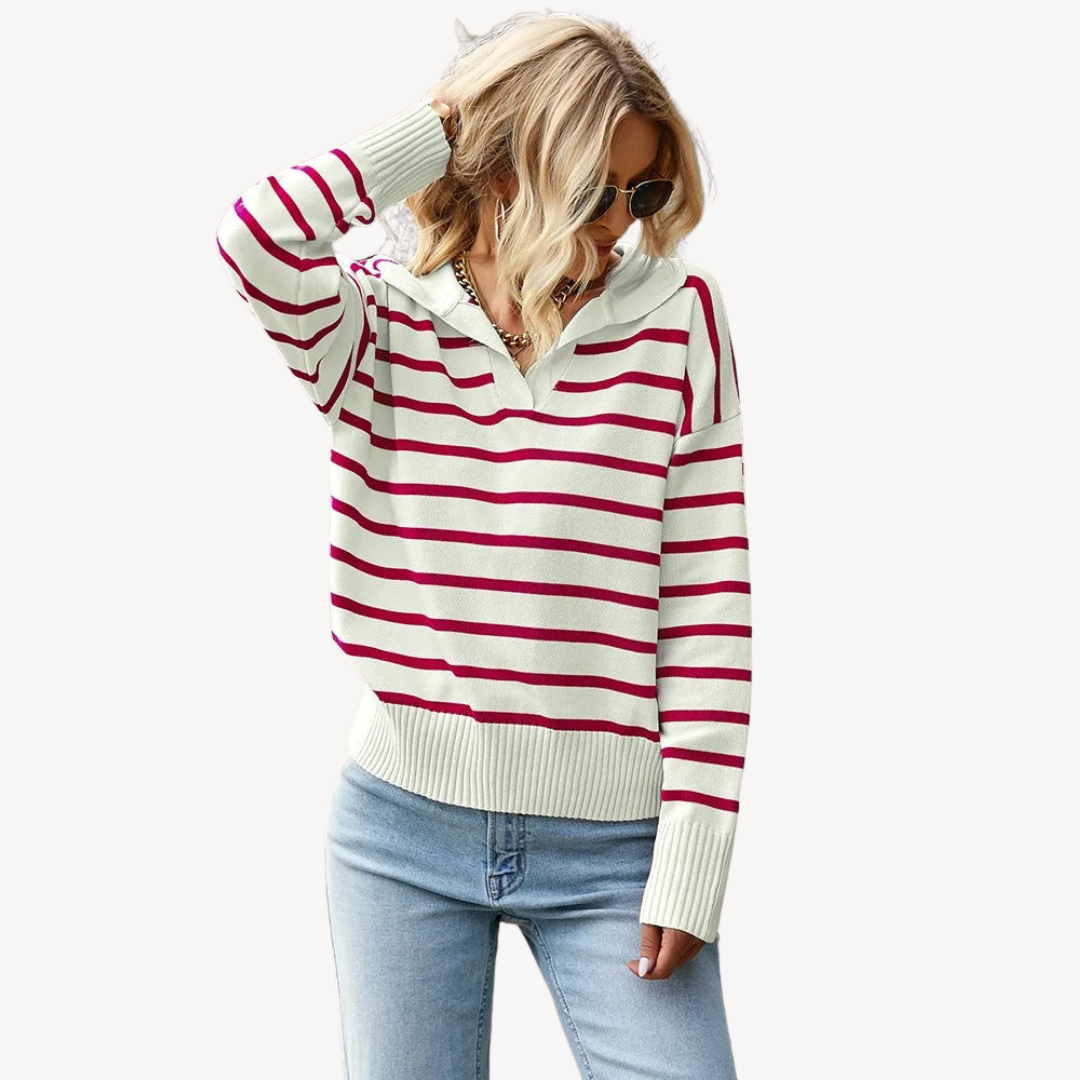 Classic Womens Horizontal Stripe Sweater