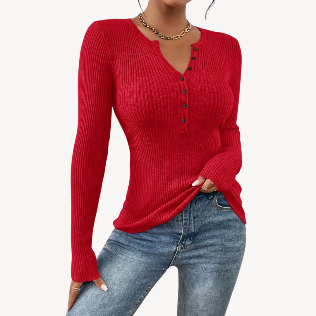 Textured Button Women's Casual Shirt