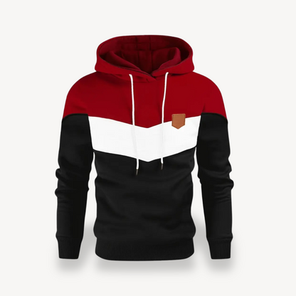 Fashionable Contrast Hooded Sweatshirt