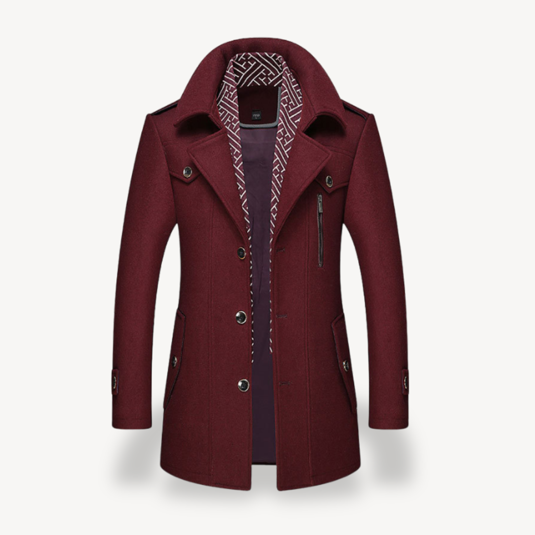 Warm Mens Coat with Fleece Inside