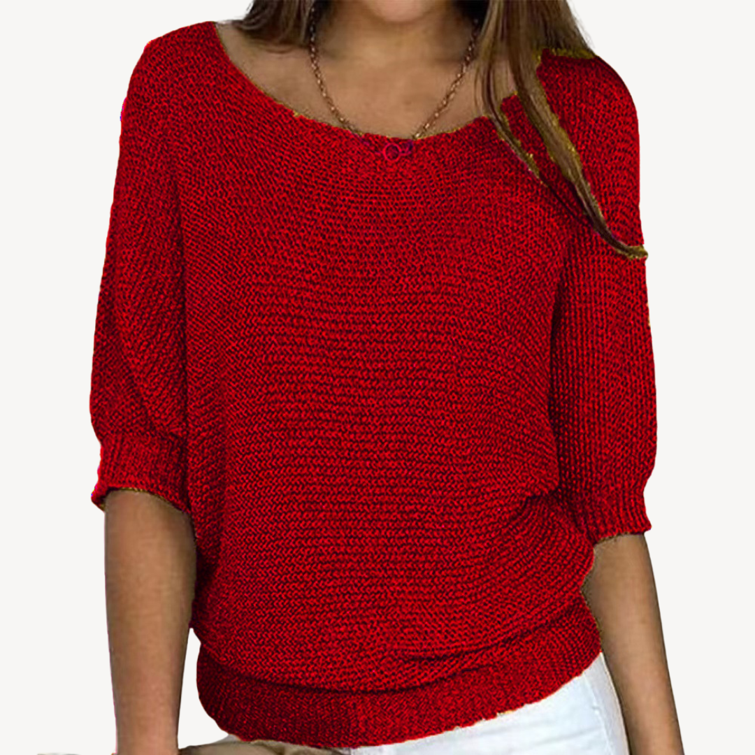 Soft Women's Crew Neck Casual Sweater